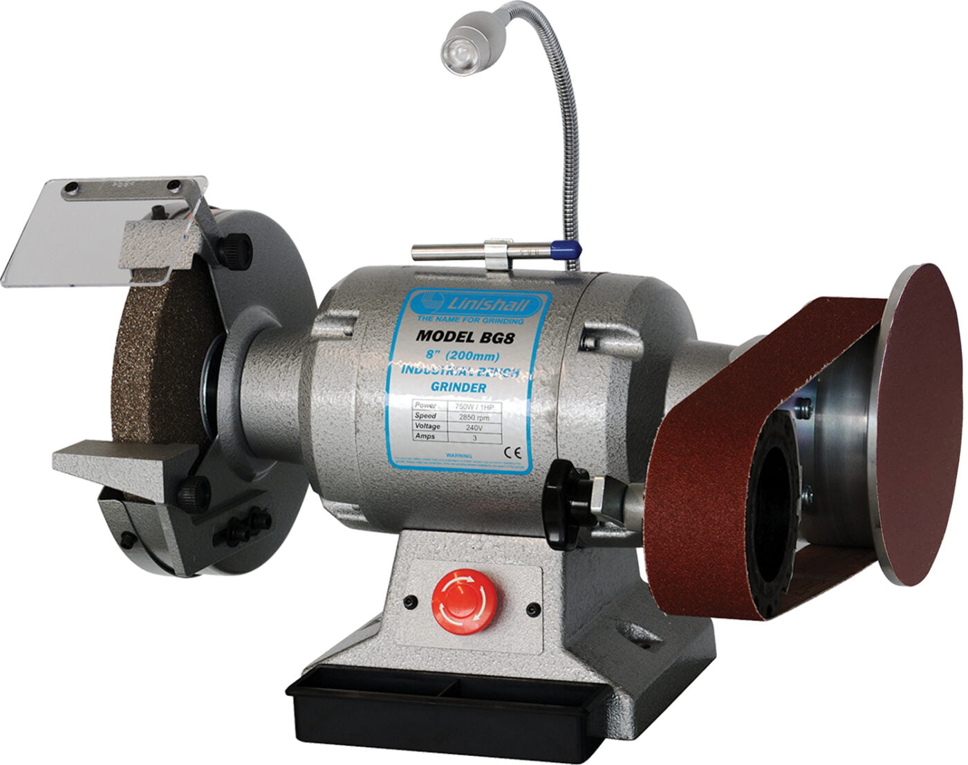 LINISHALL HD 8in Grinder with 915/50 Belt & Disc Attachment Garrick