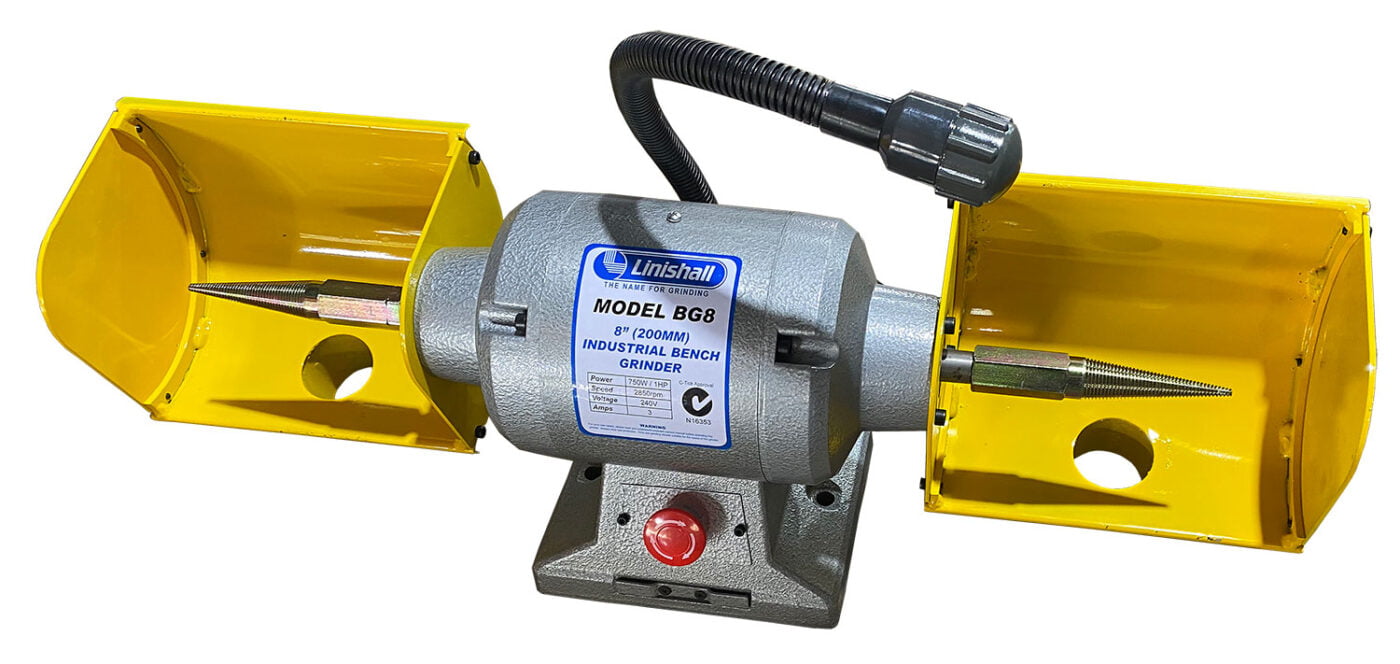 LINISHALL Bench Grinder 8in (200mm) BUFFING Config. Garrick Herbert