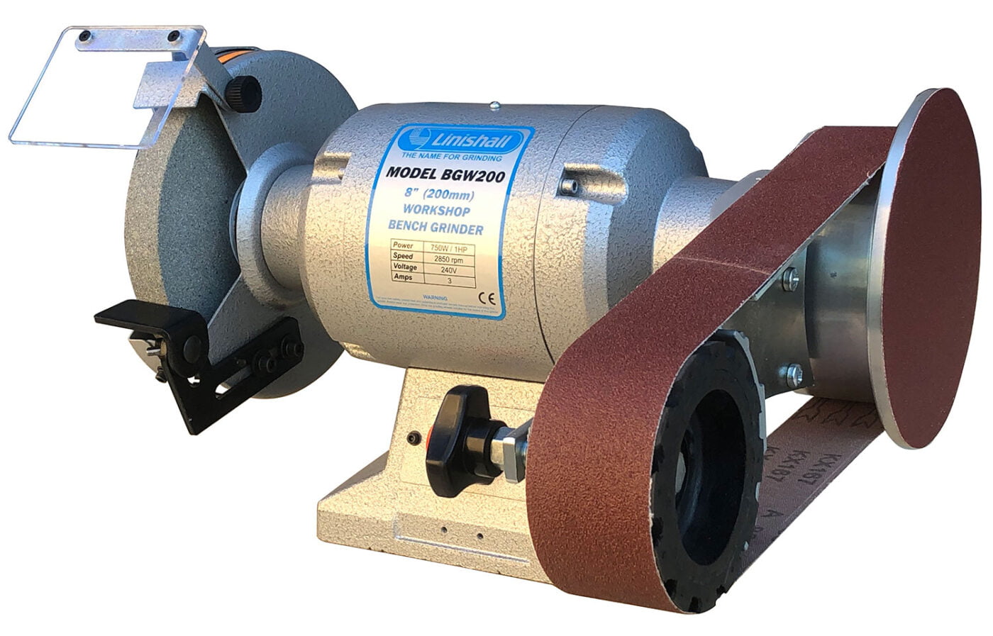 LINISHALL HD 8in Grinder with 915/50 Belt & Disc Attachment Garrick Herbert